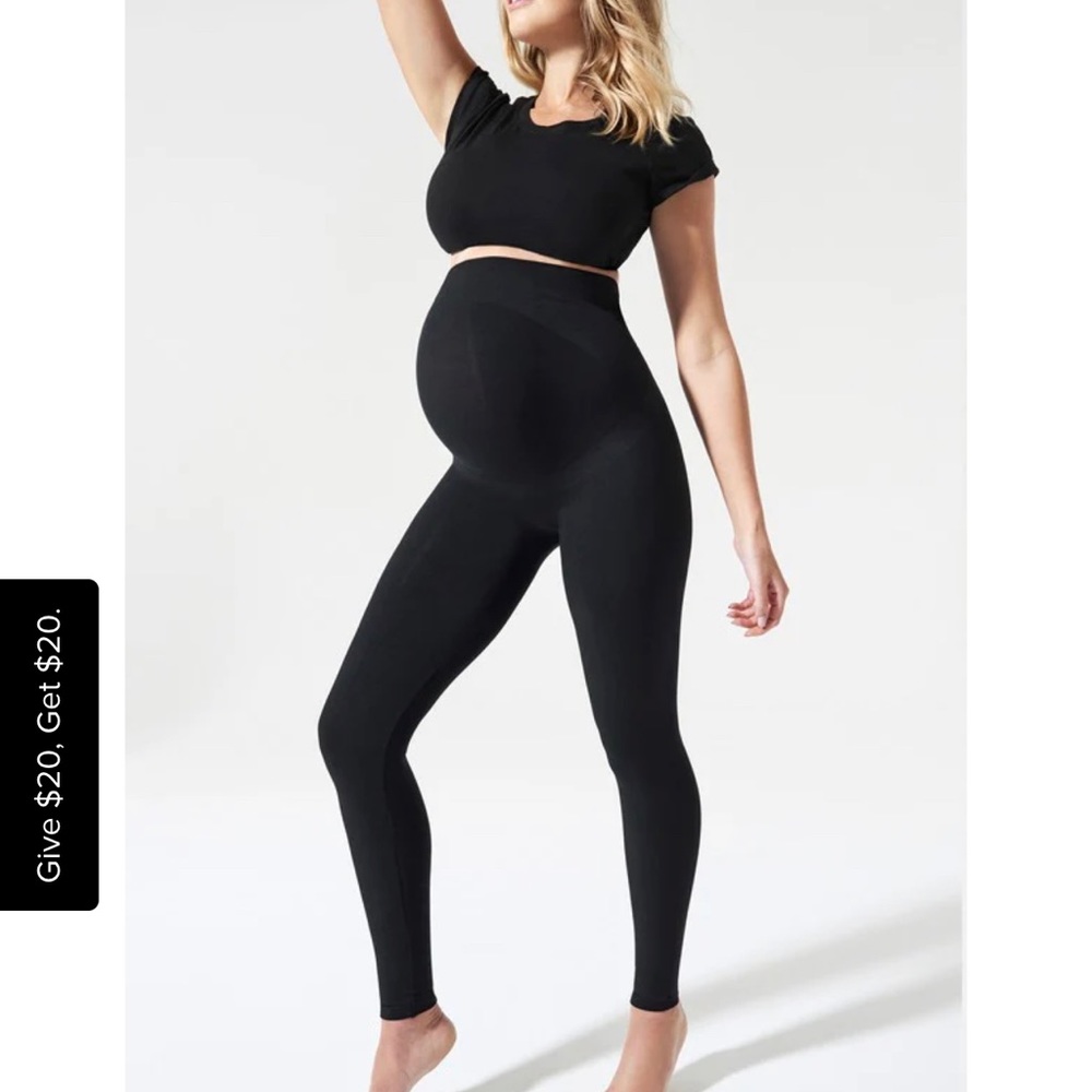 Blanqi bundle of 2 leggings maternity and postpartum/nursing.